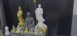 Tượng Ngài Địa Tạng Bồ Tát ngự đài sen chất liệu composite đúc đặc bền chắc(tặng ngài Địa Tạng mini ạ)luôn có mã giảm giá