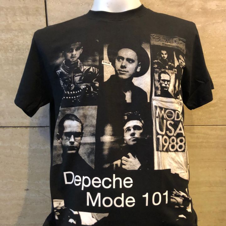 Depeche mode DM 101 rock t shirt front and back view) Lazada
