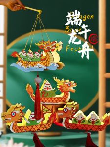 Creative DIY Materials Dragon Boat Graffiti Making for Kindergarten And Team Building Activities Handmade Craft Kit for Kids