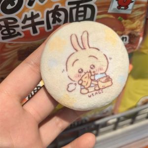 Adorable Chiikawa Plushie Bikkuri Button Cartoon Lapel Pin Cute Furry Animal Design Stock Available Anime Badges And Pendants