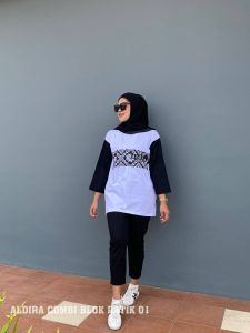 kaos oversize couple batik aldira terbaru atasan couple oversize batik / kaos atasan couple terbaru motif batik