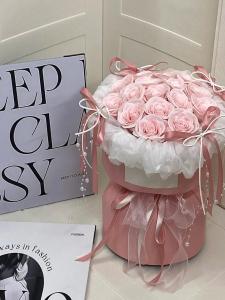 Eternal Flower Rose Bouquet Elegant Simulated Soap Flower Birthday Gift for Girlfriend Best Friend Fragrant Style Creative Present