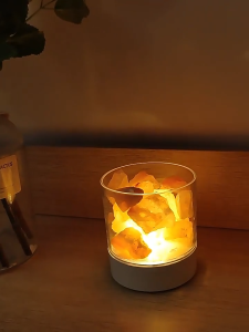 DUDUWO Himalayan Salt Lamp | Aromatherapy Night Light 3-Level Brightness & Color Adjustable USB Rechargeable Natural Pink Salt Stones for Bedroom Decor & Sleep Aid