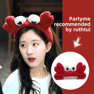 Internet Celebrity Zhao Lusi South Korea Cute Makeup Hair Band Female Face Wash Wide Brim Anti-Slip Hair Fixer Funny Headscarf Female