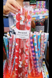 Fresh & Lovely [White Kraft Paper] DIY Gift Wrapping Paper Present packing paper Party decorate Happy Birthday Merry Christmas