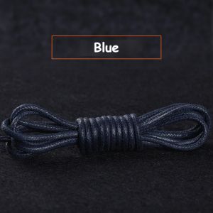 Leather Shoelaces 1Pair Cotton Waxed Shoelaces Mens Black Waxing Business Boots Leather Boots Round Shoe Rope Linen Fine Laces