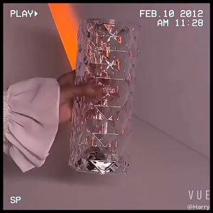 [Ready Stock] Crystal Rose Table Lamp Bedroom LED Light Night Light with RGB Colorful Light Touch 3D Projection Bedside Lamp Desk Lamp for Living Room and Study