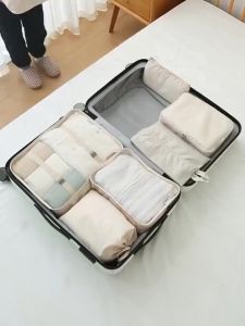9 In 1 Travel Organizer Bags Foldable Waterproof Storage Set Make up Bag Travel Storage Suitcase Bag