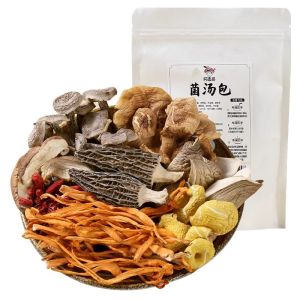 Wild Yunnan Seven-Color Mushroom Soup Mix 100g Dried Morel Mushroom Soup Ingredients for Home Use Health Food Supplement