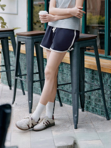 Semir | Loose Summer Cotton Shorts with Retro Color Blocking Home Pants