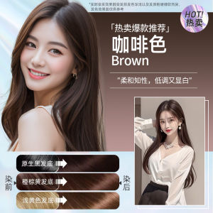 Coffee Brown Hair Dye Deep Brown Natural Plant-Based No-itch Brand Home Application Hair Coloring Agent Hair Dyeing Agent