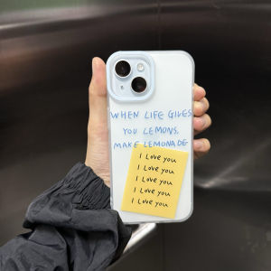 Frosted Ins Style Sticky Notes Phone Case for Apple 15Promax 15Plus Ice Sensation Protective Cover for iPhone 13Pro Personality 12 Korean Style 11 Soft Shell New Model Apple 16