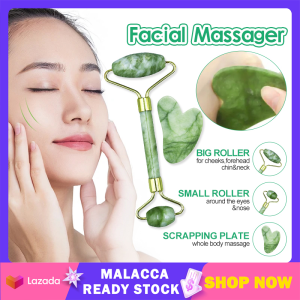Jade Roller Gua Sha Board Facial Massage Slimming Firming Wrinkles Removal Face Lift Massager Set Beauty Care Tool