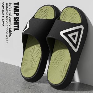 Mens Sports Thick Bottom Slippers Summer Anti-slip Odor-resistant Outdoor Wearing Mesh Slip-resistant Home Comfortable Shoes