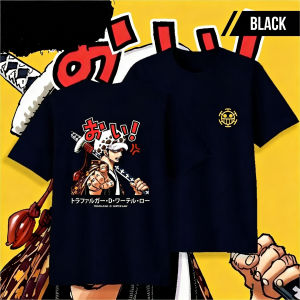 Bandai | One Piece Trafalgar D. Water Law Cotton T-shirt 2026 Summer Kids/Mens/Womens Fashion Casual Short Sleeved T-shirt Streetwear