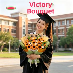 QIWEILANG | Handmade Twisted Rod Sunflower Bouquet DIY Kit