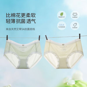 Girls Ice Silk Triangle Panties Teen Mid-Waist Seamless Underwear Students Summer Thin Underpants 少女冰丝三角裤 青少年中腰无痕内裤 学生夏季薄款底裤 FUNIANQI