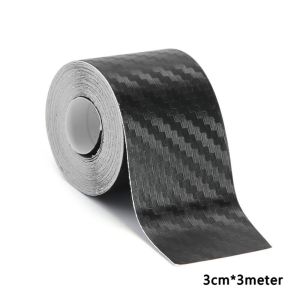 Black carbon fiber vinyl tape roll 3D universal anti-scratch vehicle protection vinyl packaging film suitable for cars trucks