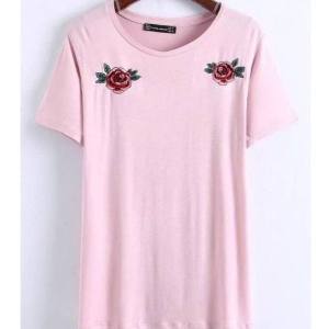 CFBOUTIQUE Insipired Floral Embroidered T Shirt Top