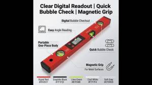 OLOEY | Digital Spirit level Bubble Magnetic Electric Level 360 degree Angle Finder Protractor Inclinometer Horizontal Scale Ruler