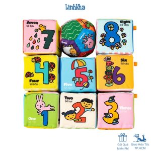Bộ Đồ Chơi Hình Khối Tặng Kèm Bóng Vải Xúc Xắc Lalala Baby - Travel Block