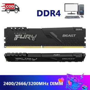 8GB 16GB Memoria RAM DDR4 2400MHz 2666MHz 3200MHz Memory 288Pin DIMM PC4-19200 PC4-21300 PC4-25600 Desktop Memory FURY Beast RAM For Gaming