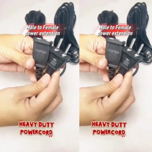 Heavy Duty Power Cord with Male Plug and Female Connector Length Options 2CM 5CM 8CM High-Quality and Safe to Use