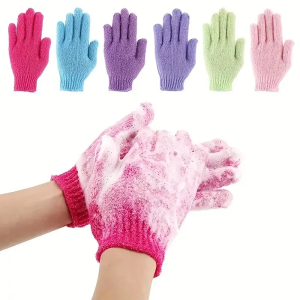 8/12Pcs Bath Glove Exfoliating Wash Skin Spa Massage Shower Scrub ScrubberDeep Cleansing Bath Scrubber for Smooth Skin-Spa&Mas