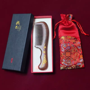 Rosewood Comb Practical Birthday Gift for Mom Grandma Ladies Friends Teachers Graduation Season Teachers Day Massage Comb