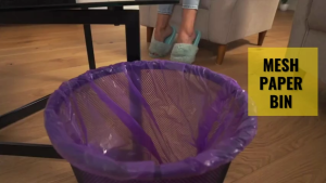 Tempat Sampah Jaring Besi Trash Bin Basket Tong Sampah Keranjang Sampah Bulat DAIMURA STORE