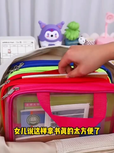 Túi Đựng Tài Liệu Sách Vở A4 Hoạt Hình Có Quai Xách Có Ngăn Phân Loại LILA TA4NGAN58