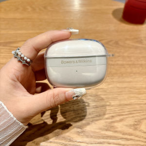 เคสโปร่งใสสำหรับหูฟัง Pi8 Bowers & Wilkinsหูฟังเอียบัดไร้สาย Pi6พร้อมสายคล้องมือกันกระแทกแบบบางนิ่มฝาครอบใสสำหรับ B & W Pi8/Pi6