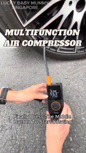 Portable Wireless Air Compressor Dual Screen Tire Pump Car Bicycle Ball Inflator【Lucky Home】