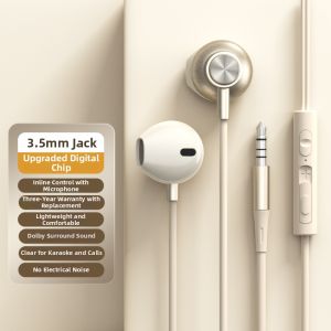 ERYE | Wired Semi-In Ear Headphones Type C Interface Noise Reduction High Quality Sound Gaming Karaoke