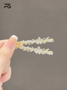 Elegant Floral Hairpin Womens Fashion Jewelry Alloy Diamond Side Clip Fresh out Original Design Hair Accessories for Autumn