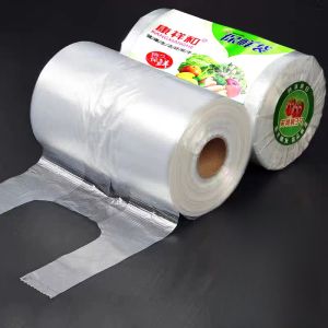 Thickened Food Grade Kitchen Use Handheld Fruit Bags Vest TypeDisposable Point Break PE Material for Home Storage And Preservation