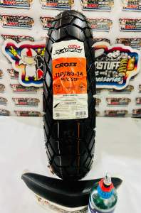 CORSA CROSS S PLATINUM 110/80/14 T/L WITH FREE TIRE SEALANT AND TIRE VALVE