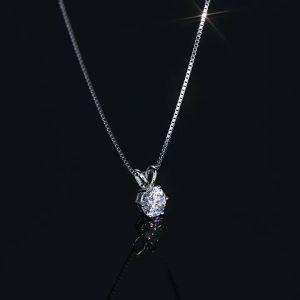 JoiasHome 925 Silver Gold Plated Moissanite Set Earrings Pendant Necklace For Women Men Gift