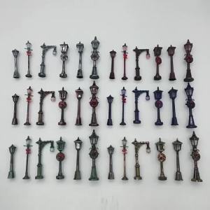 [SU]2/12pcs Mini Christmas Street Lights Garden Street Lights Simulation Model Miniatures Lights Ornaments Home Decor[SU]