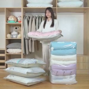 [Loveme258]Vacuum Compressed Storage Bag for Clothes Travel Storage Vacuum Bag Closet Storage Bag no need pump 真空压缩袋