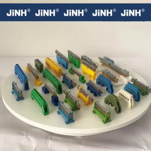 JINH Zero & Earth Busbar 6*9mm 4 to 16 Holes M4/M5 Screw JINH JHT6-0609 Distribution Box Accessory