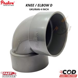 Keni 4 in PVC / Knee 4" Elbow 4" L merek PRALON/Keni 4" PVC / Elbow 4/Bahan PVC Tebal Seperti RUCIKA
