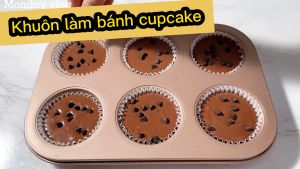 Khuôn Làm Bánh Chống Dính 6 Ô - Khuôn Nướng Làm Bánh Cupcake Bánh Mì Bông Lan Chống Dính - Khay Nướng Cupcake Loại To