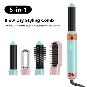 Professional High Speed 5 in 1 Hair Styler Curling Iron Styling Tools Curling Rollers Hair Straightening Hot Air Brush