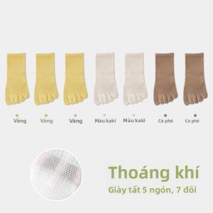 MiiOW | Tất cotton mỏng chống mùi kháng khuẩn thấm hút mồ hôi cho nữ mùa xuân hè tất ngắn không xương năm ngón MiiOW Cat Person