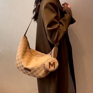 New Dumpling Bag Sailing Bag Ladies Plaid Handbags Fashion Trend Shoulder Bag Messenger Dumpling Bag