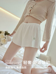 Quần an Toàn Bằng Lụa Băng Mùa Hè Cho Nữ Quần Lót Ngắn Rộng Rãi Mặc Nhà Quần Áo Mặc Ở Nhà Thoáng Khí Thoải Mái