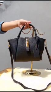 Tas Selempang Wanita Import Top Handle Kulit Pu Crossbody Bag Cewek Ada Resleting 245873 4587