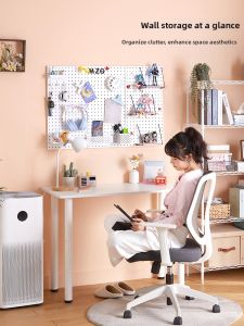 Mzg | Wall Shelf With Hooks No Drilling Installation
