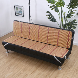 Bamboo Seat Cushion for Summer Full Covered Summer Sofa Mattress Simple Foldable No Armrest Sofa Cushion Bamboo Seat Cover Cushion